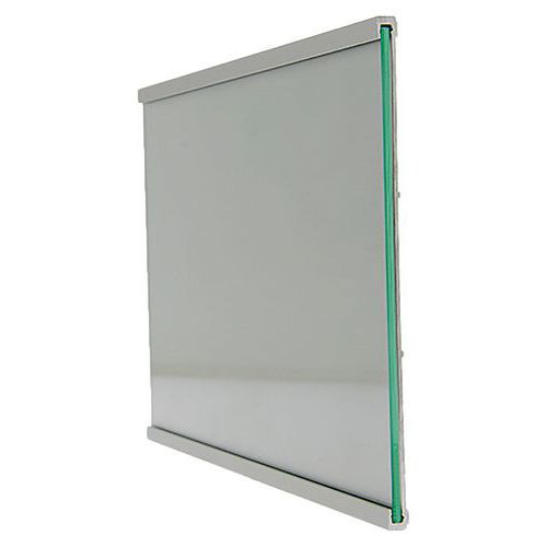 Support signalisation Plano A5 vertical Aluminium Gris 149x210mm - Panneau Rectangle Intérieur