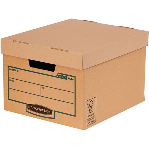 Fellowes - Lot de 10 caisses d'archivage Bankers Box Earth - Carton recyclé 85% - Éco-responsable