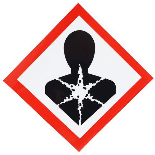 Manutan Expert - Panneau CLP Risque Sanitaire Adhésif Polyester 120x120 mm Norme ISO 7010