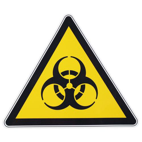 Manutan Expert - Panneau Danger Risque Biologique Adhésif Triangle 10 cm ISO 7010