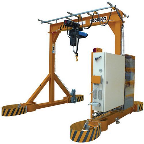Portique d'atelier motorisé 2000Kg - Portée 6m Hauteur 3m - Huchez