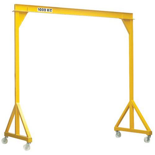 Portique d'atelier déplaçable - 5000kg, portée 3m, hauteur 3m - Huchez