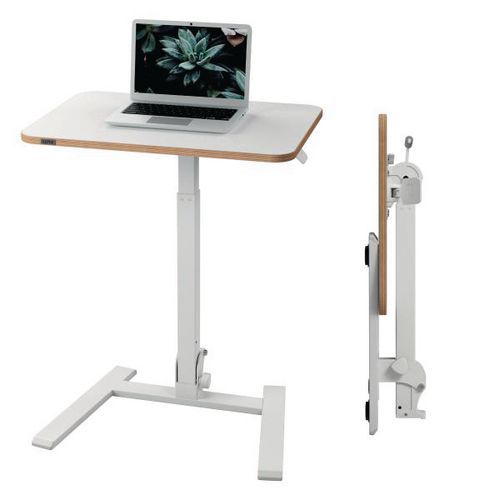 Leitz - Bureau assis debout pliable Ergo - Blanc - 74-109 cm - 20 kg max