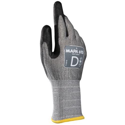 Mapa Professional - Gants anticoupures Krytech 615 T8 - Taille 8 - Protection niveau D, Écran tactile, Oeko-Tex