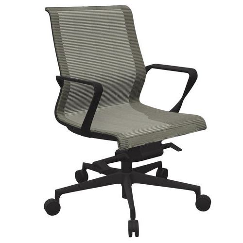 Quadrifoglio - Siège de bureau reconditionné Premium Dinamica - Gris Noir - Ergonomique et Éco-responsable