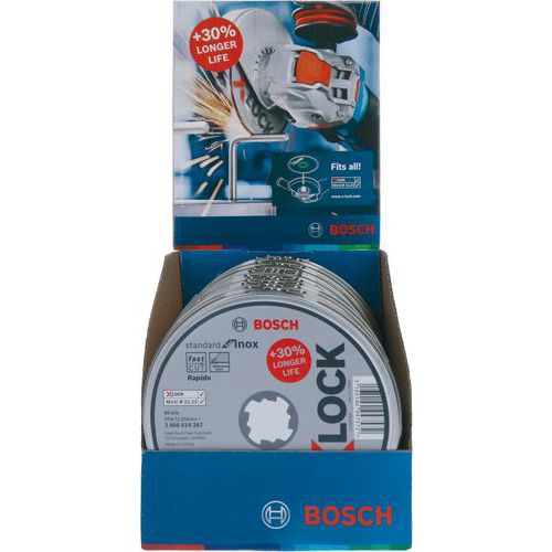Bosch 100 Boîte De 10 Disques à Tronçonner Droit Xlock- Bosch
