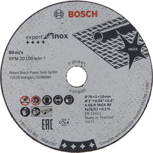 Cinq disques à tronçonner pour inox Expert moyeu plat - Bosch Cinq disques à tronçonner pour inox Expert moyeu plat - Bosch