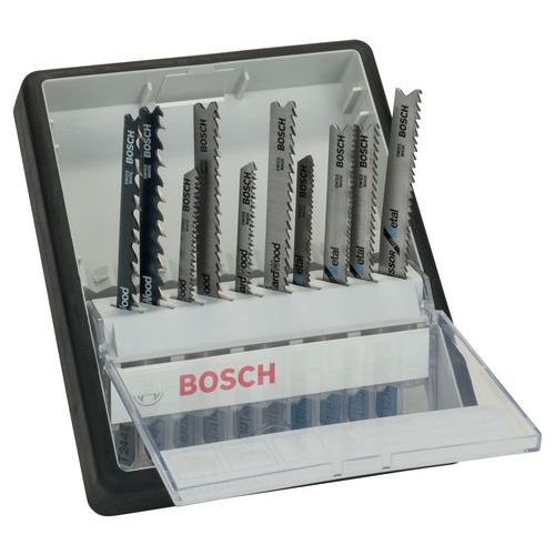 Bosch 1 Coffret De 10 Lames De Scie Sauteuse Clean Pour Bois Et Métal - Bosch
