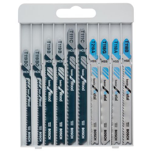 Bosch 1 Kit De 10 Lames De Scie Sauteuse Pour Bois Et Métal - Bosch