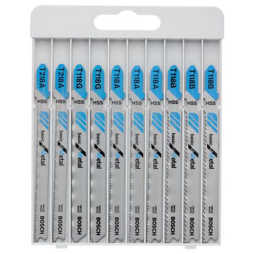 Bosch 1 Kit De 10 Lames De Scie Sauteuse Pour Métal - Bosch