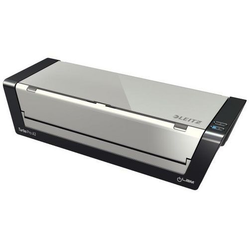 Leitz - Plastifieuse iLAM Touch Turbo Pro A3 - Blanc/Gris - Préchauffage 1 min - Pour documents jusqu'à 250 μm