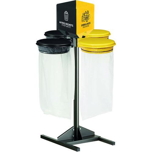 Rossignol Pro - Support sac Collecmure Essentiel - Métal Gris/Jaune - Grande capacité (+90L) - Ouverture basculante