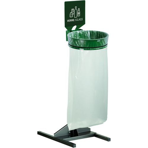 Support Sac Sur Poteau Ecollecto Essentiel - 110l - Vert