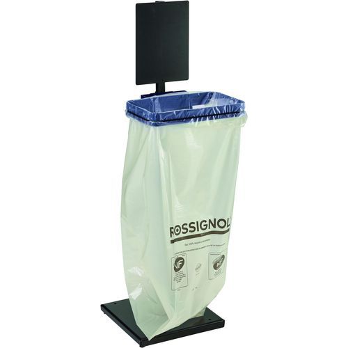Rossignol Pro - Poubelle Rollec 110L - Métal Bleu - Intérieur/Extérieur - Grande Capacité