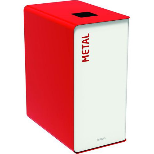 Borne De Tri Support Sac Cubatri - Métal - 90l - Blanc