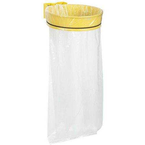 Rossignol Pro - Support Sac Mural Ecollecto Essentiel - Métal Jaune - Grande Capacité (+90L) - Intérieur/Extérieur