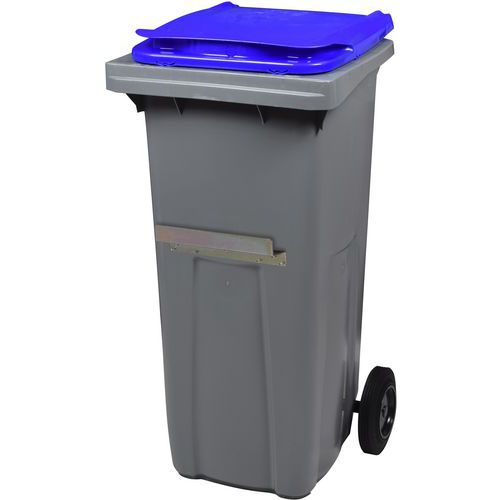 Poubelle Barre Ventrale 2 Roues Korok - 240l - Gris-bleu