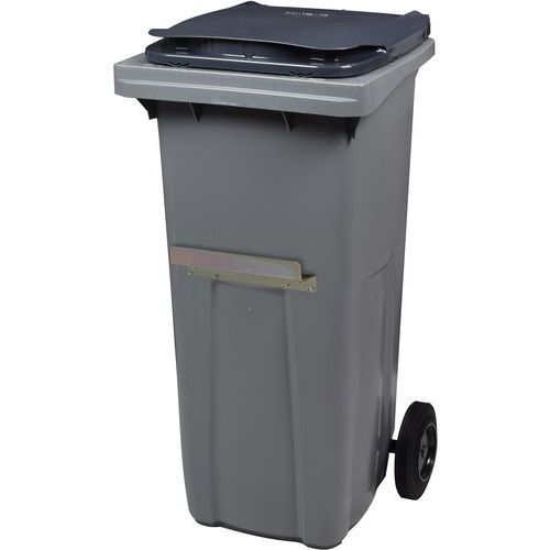 Poubelle Barre Ventrale 2 Roues Korok - 240l - Gris