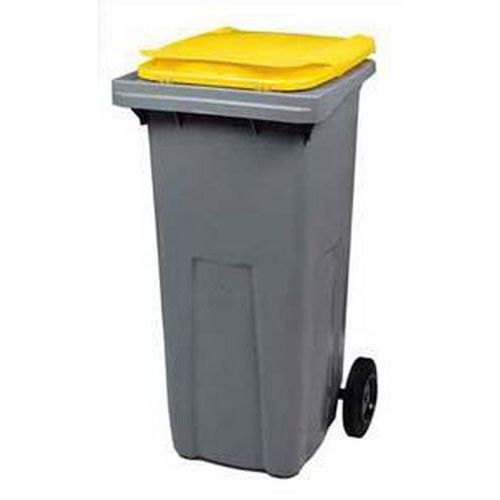 Poubelle Conteneur 2 Roues Korok - 240l - Jaune