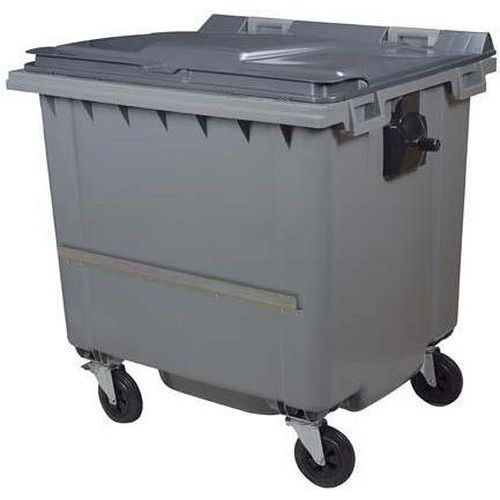 Rossignol Pro - Poubelle conteneur Korok 1000L - 4 roues, basculante, polyéthylène haute densité