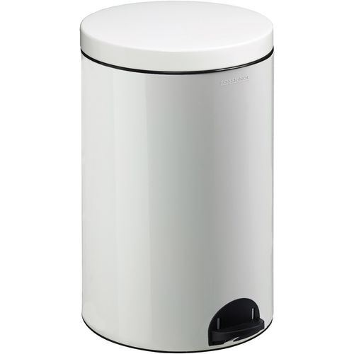 Rossignol Pro - Poubelle d'intérieur Sanelia à pédale - 20L Blanc - Métal Acier - Ouverture Facile