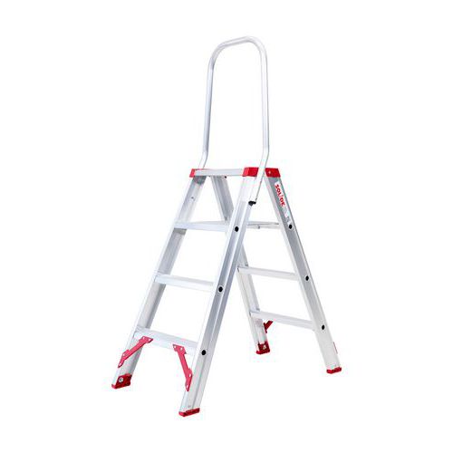 Escabeau Double / 2 X 4 Marches Garde-corps Fixe