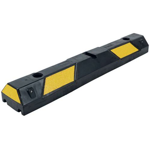 Viso - Butée de parking 915 mm - Caoutchouc recyclé Noir/Jaune - 100 mm Hauteur - 150 mm Profondeur - Idéal Voirie