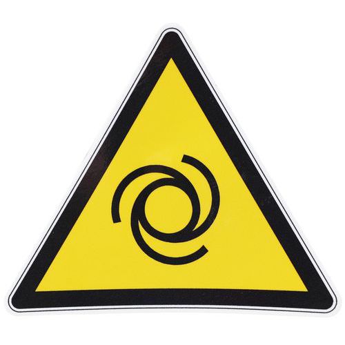 Manutan Expert - Panneau Danger Démarrage Automatique Adhésif Triangle 10 cm ISO 7010