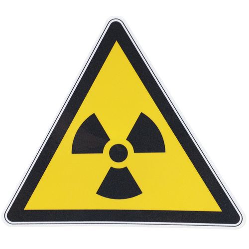 Manutan Expert - Panneau Danger Matières Radioactives Adhésif Triangle 10 cm ISO 7010