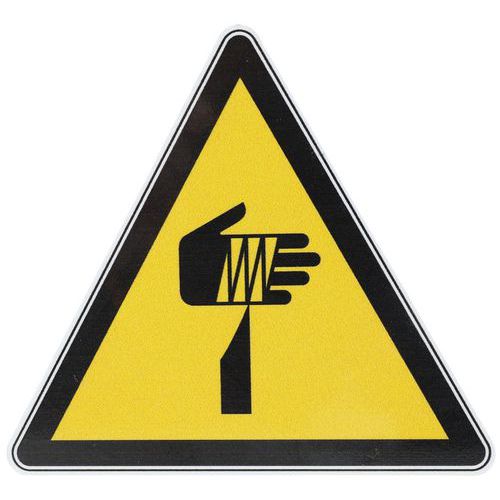 Manutan Expert - Panneau Danger Objet Tranchant Aluminium - Triangle 12 cm - Rigide ISO 7010