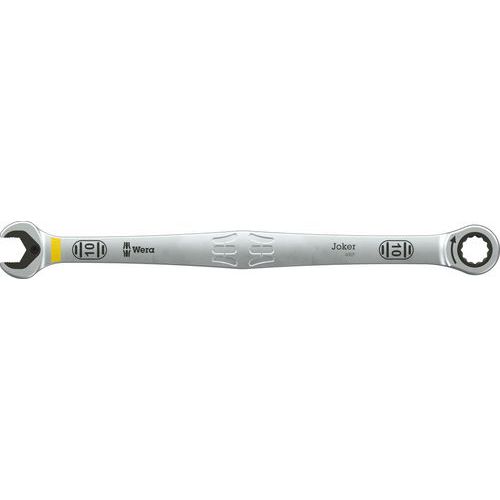 Wera - Clé mixte à cliquet Joker 6007 - 10 x 209 mm - Chromée réversible