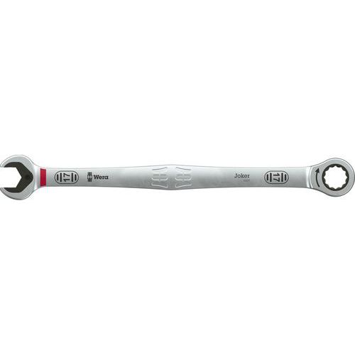 Wera - Clé mixte à cliquet Joker 6007 - 17 x 304.5 mm - Chromée réversible