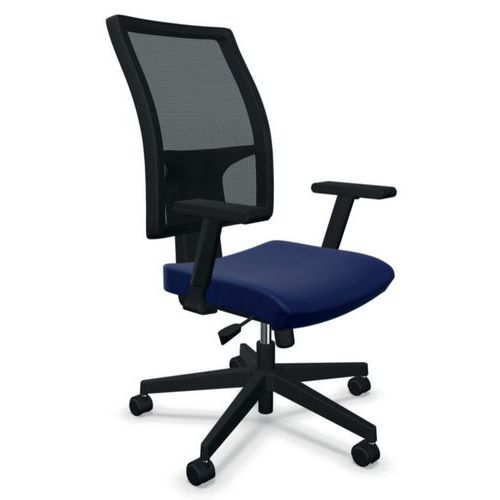 Chaise De Bureau Taktik Ii Mesh Avec Accoudoirs Bleu