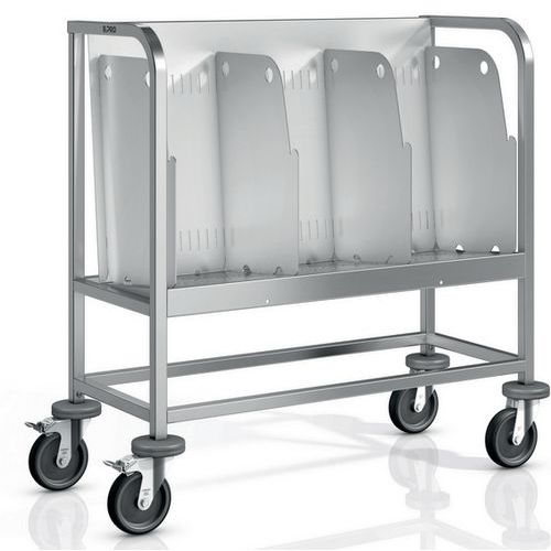 Chariot à Assiettes Roues Acier Galvanisé - 984x456x950mm