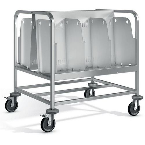 Chariot à Assiettes Roues Acier Galvanisé - 984x811x950mm
