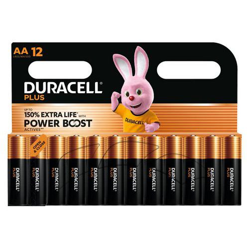 Duracell - Piles Alcalines AA Plus Powerboost - Lot de 12 - Longue durée et Éco-responsable
