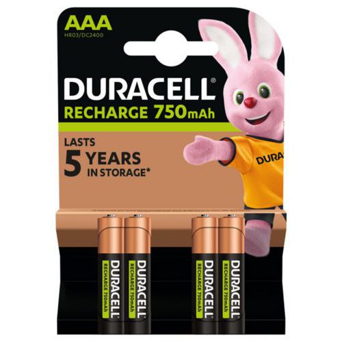 Duracell 1 Pile Rechargeable 750mah Aaa - Pack De 4 - Duracell