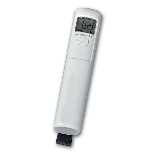 Maul - Pèse-bagage MAULtrek 50 kg - Blanc - Recharge par secousse - Compact et pratique