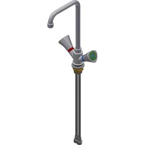 Mélangeur pivotant EF-EC en L sur table et flexible - 150mm - Métal - 1.6g - 2 ans garantie