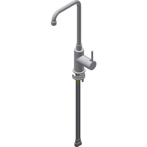 Mitigeur pivotant en L sur table et flexible - Métal - 150mm - 2 ans de garantie