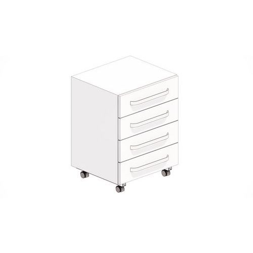 Meuble sous-paillasse 4 tiroirs Blanc 535mm - Charge 40kg - Livré monté