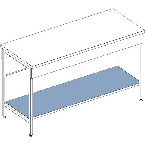 Tablette sous paillasse mélaminé Blanc - 1200 mm x 470 mm - Durable et Pratique
