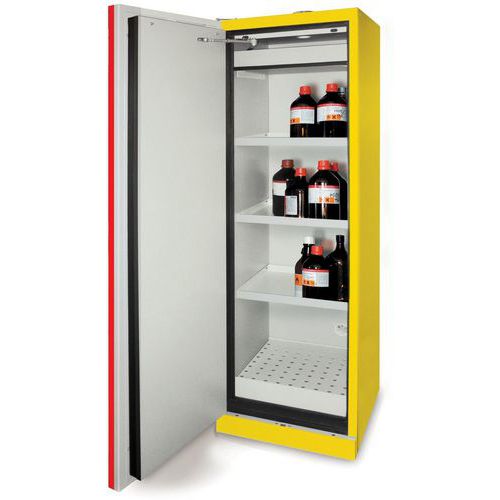 Exacta - Armoire coupe-feu EFO 1 porte 90 min - 1950x600x595mm - Acier Gris Clair - 100L