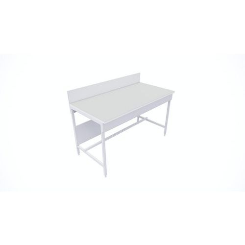 Paillasse sèche dosseret simple - Verre émaillé blanc - 750x1800mm - 2 ans garantie