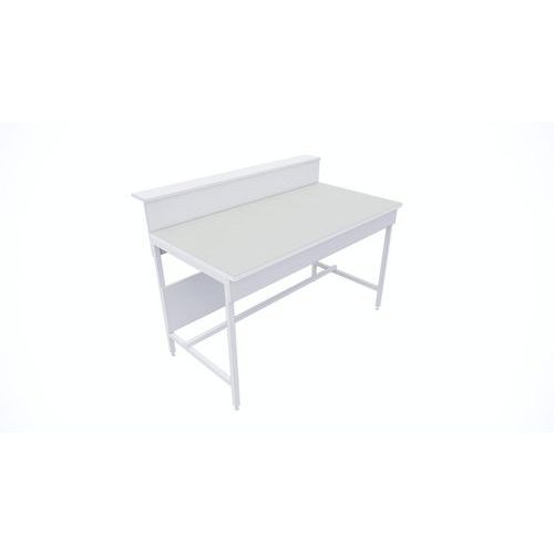 Paillasse sèche dosseret tablette Verre émaillé 750x1800mm Blanc 2 ans garantie