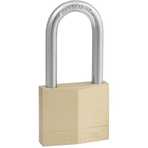 Master Lock - Cadenas à clé laiton grande anse acier 32mm - 2 clés incluses - Sécurité fiable