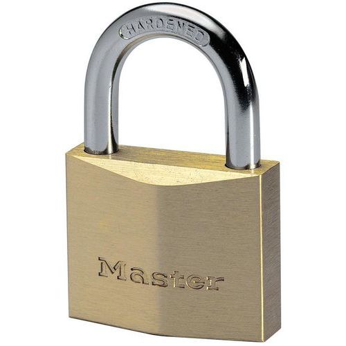 Master Lock - Cadenas cémenté laiton massif 2840EURD - 32mm - 4 clés incluses - Haute sécurité