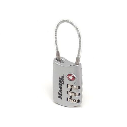 Master Lock - Cadenas à combinaison câble flexible multicolor 4688EURD - 3 mm anse - 3 molettes - 82 mm longueur