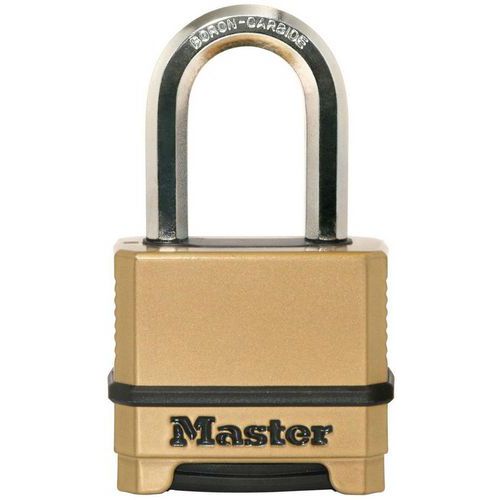 Master Lock - Cadenas à combinaison Excell M175 - Acier laminé - Anse 9mm - 4 molettes - Garantie à vie