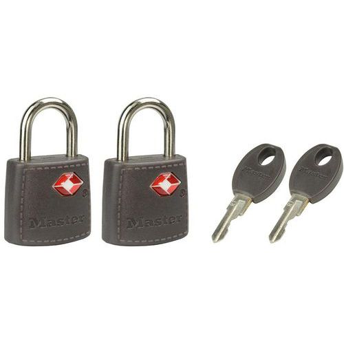 Master Lock - Cadenas à clé TSA 4695EUR pour valise - 2 clés incluses - Sécurité voyage certifiée